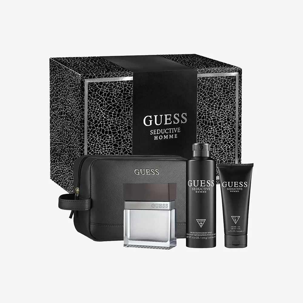GUESS SEDUCTIVE 4PC SET-M (EDT-100ML+BS+SG-100ML+POUCH)